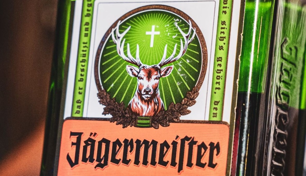 Jägermeister bottle, herbal liqueur