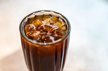 Glass of cold brew coffee without milk