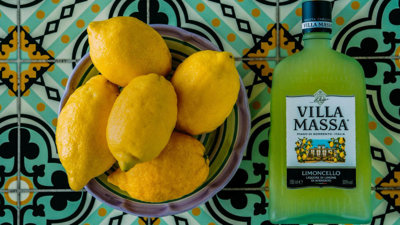 Lemons and Villa Massa Limoncello Bottle