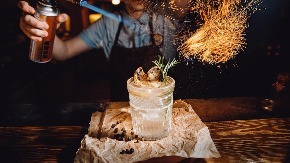 bartender preparing cocktail